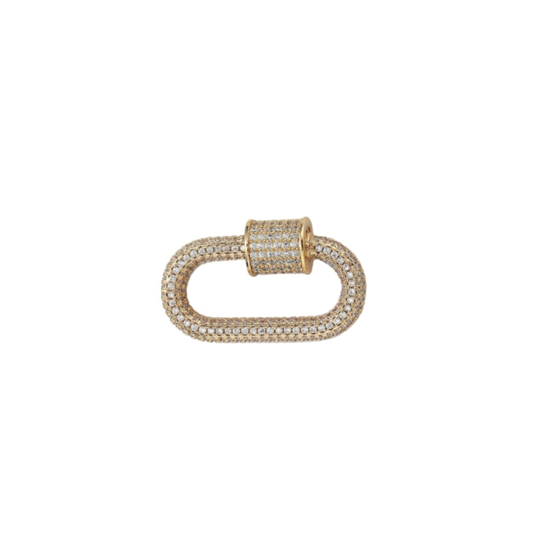 Gold bedazzled carabiner base