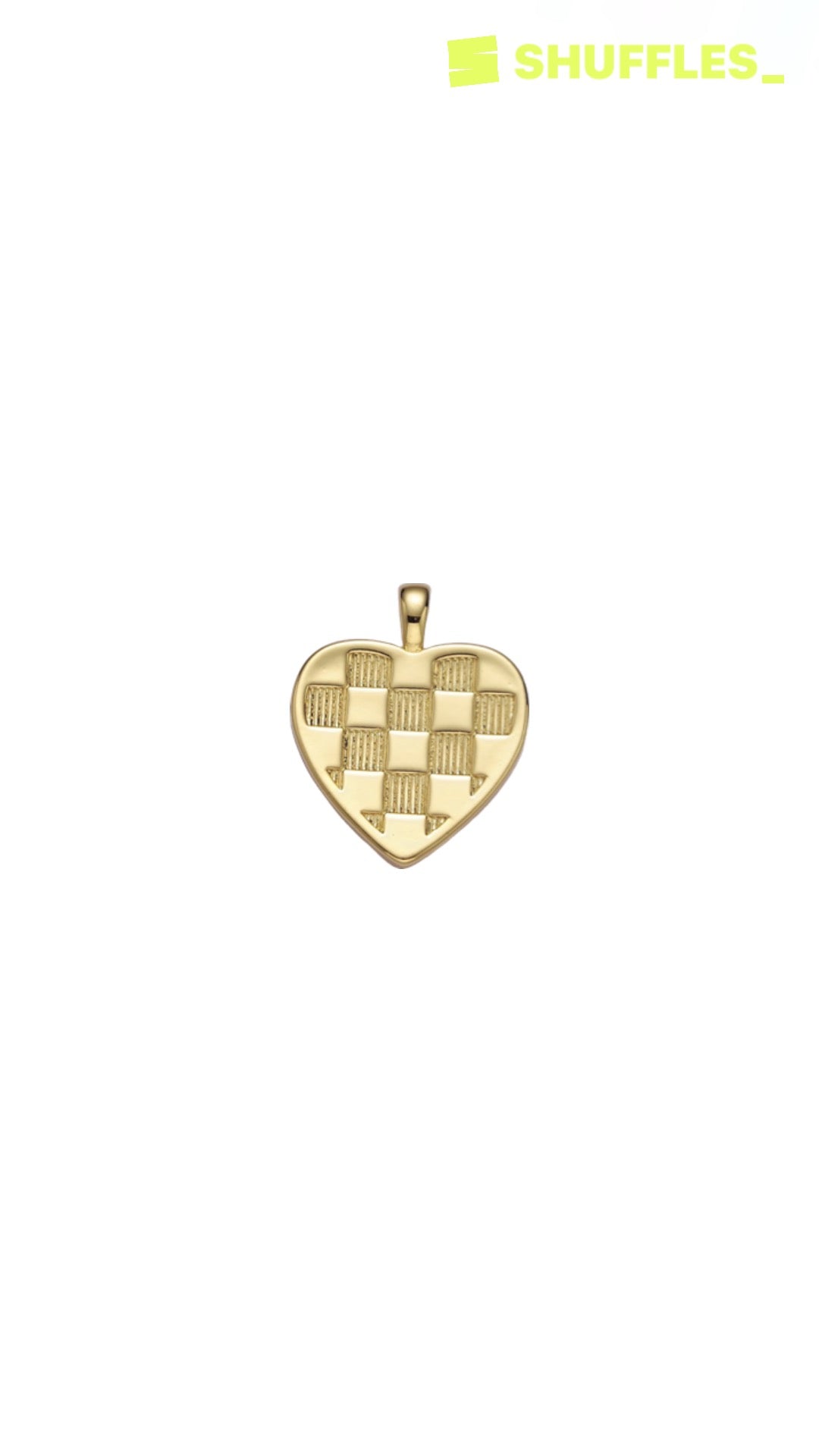 Gold Checkered heart