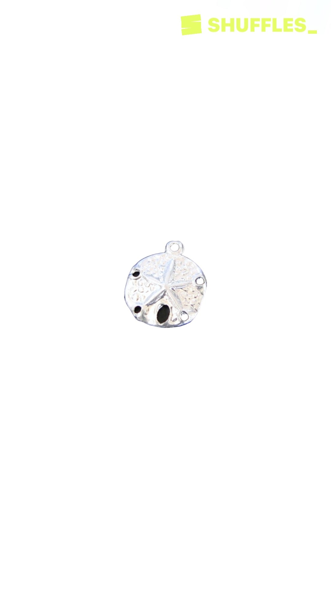 Silver sand dollar charm