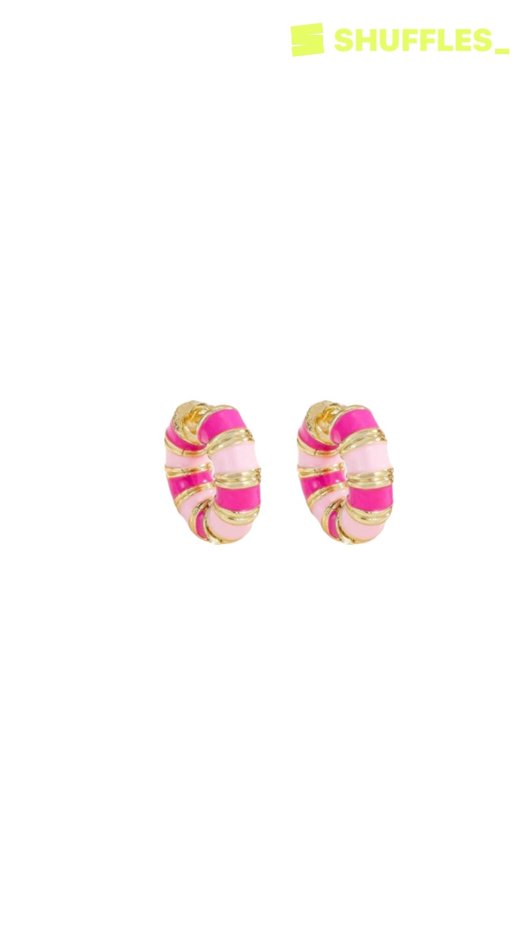 Pink chunky hoops