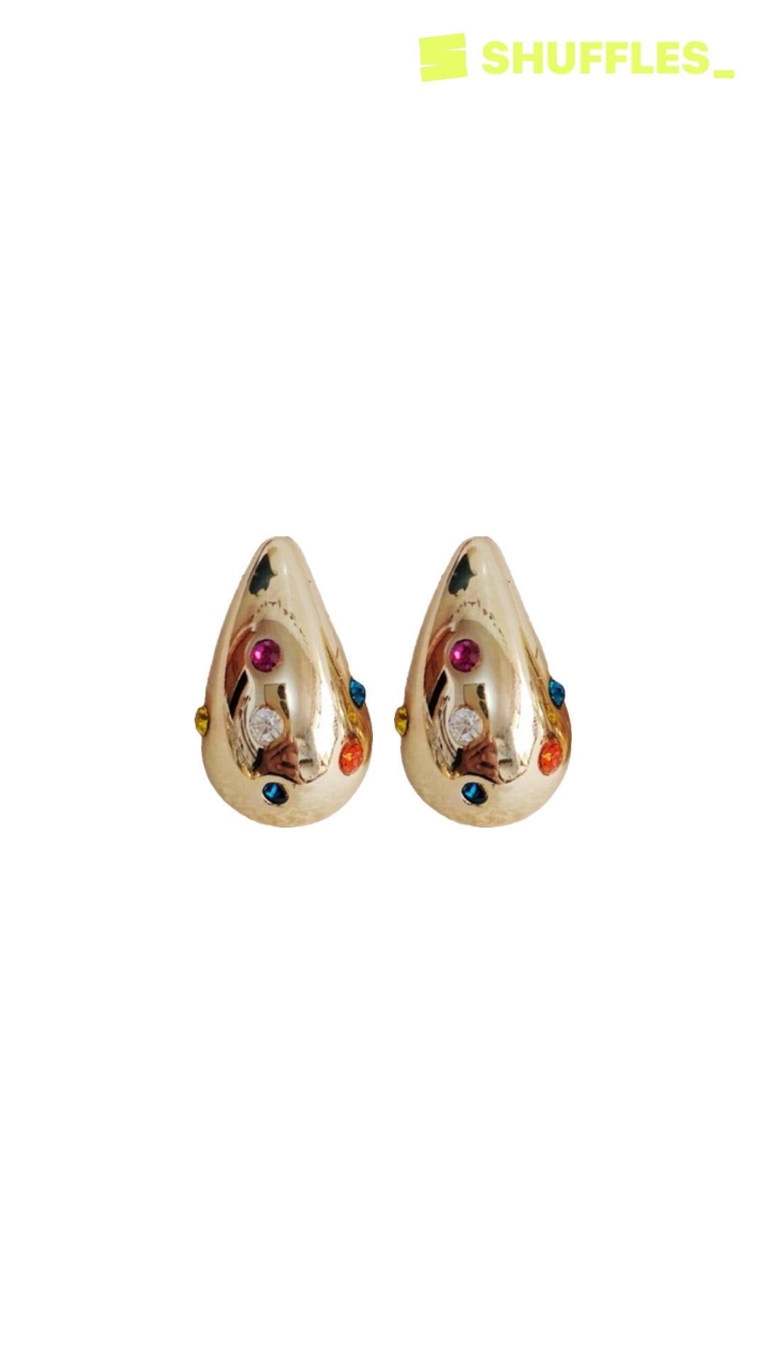 Gold tear drop earrings