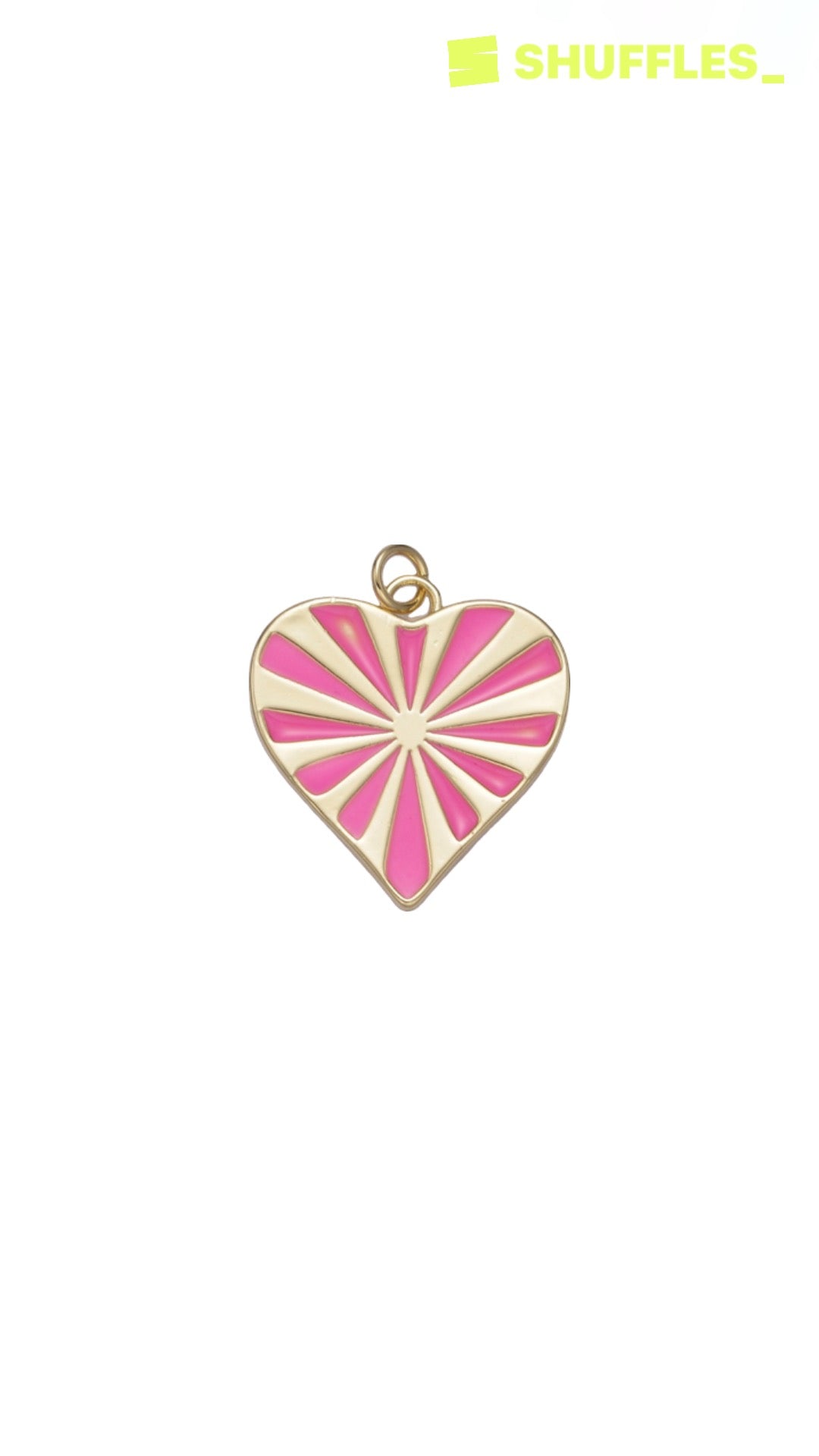 Pink heart ray pendant
