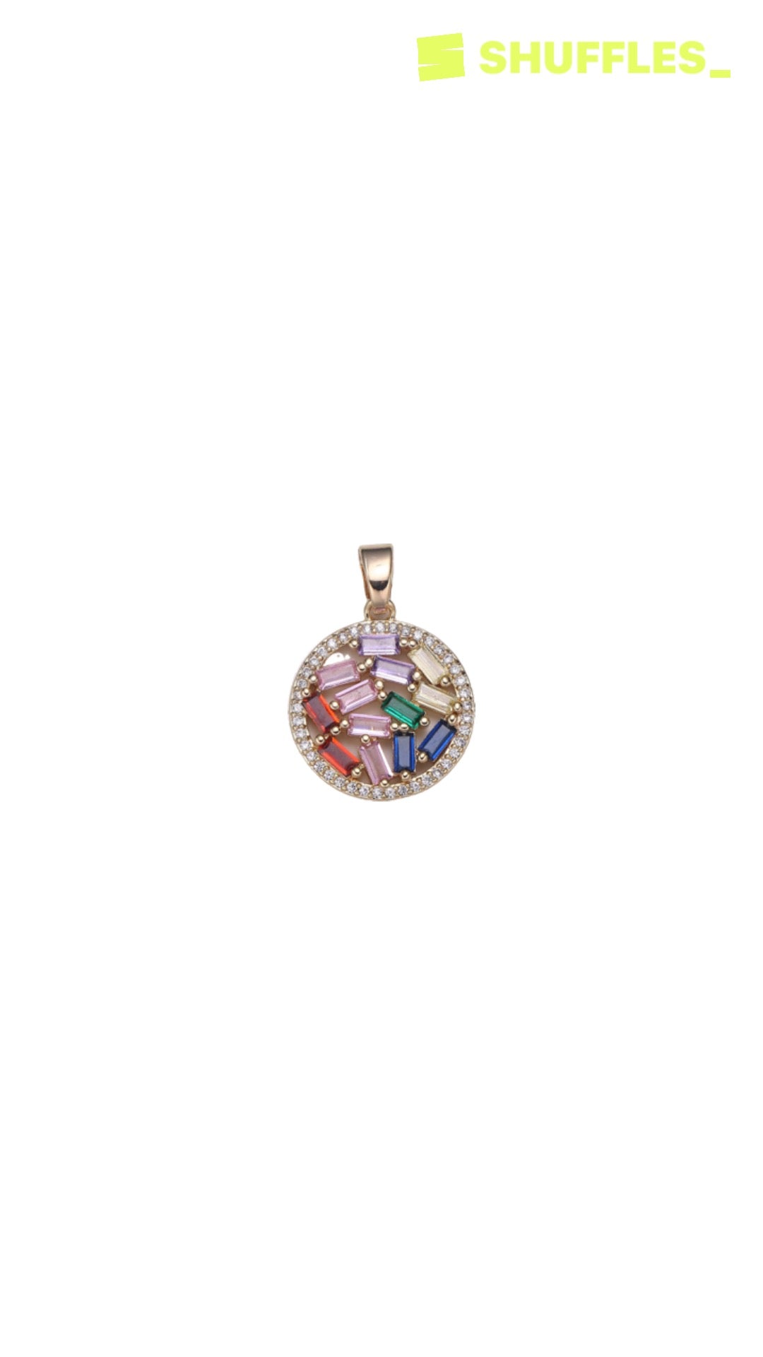 Rainbow coin pendant
