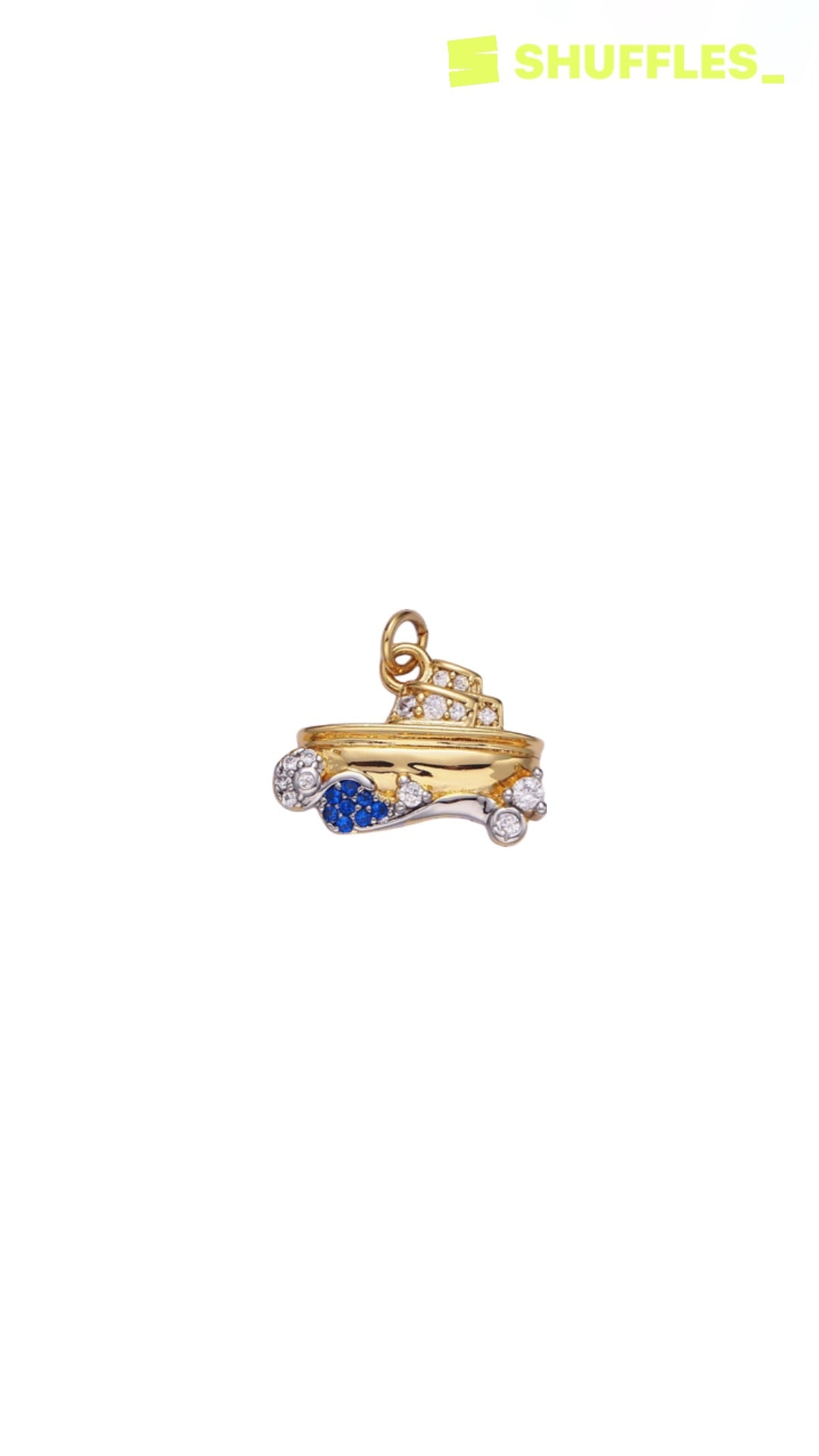Gold boat charm