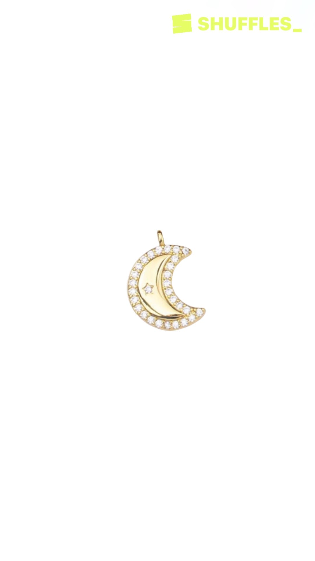 Gold moon charm