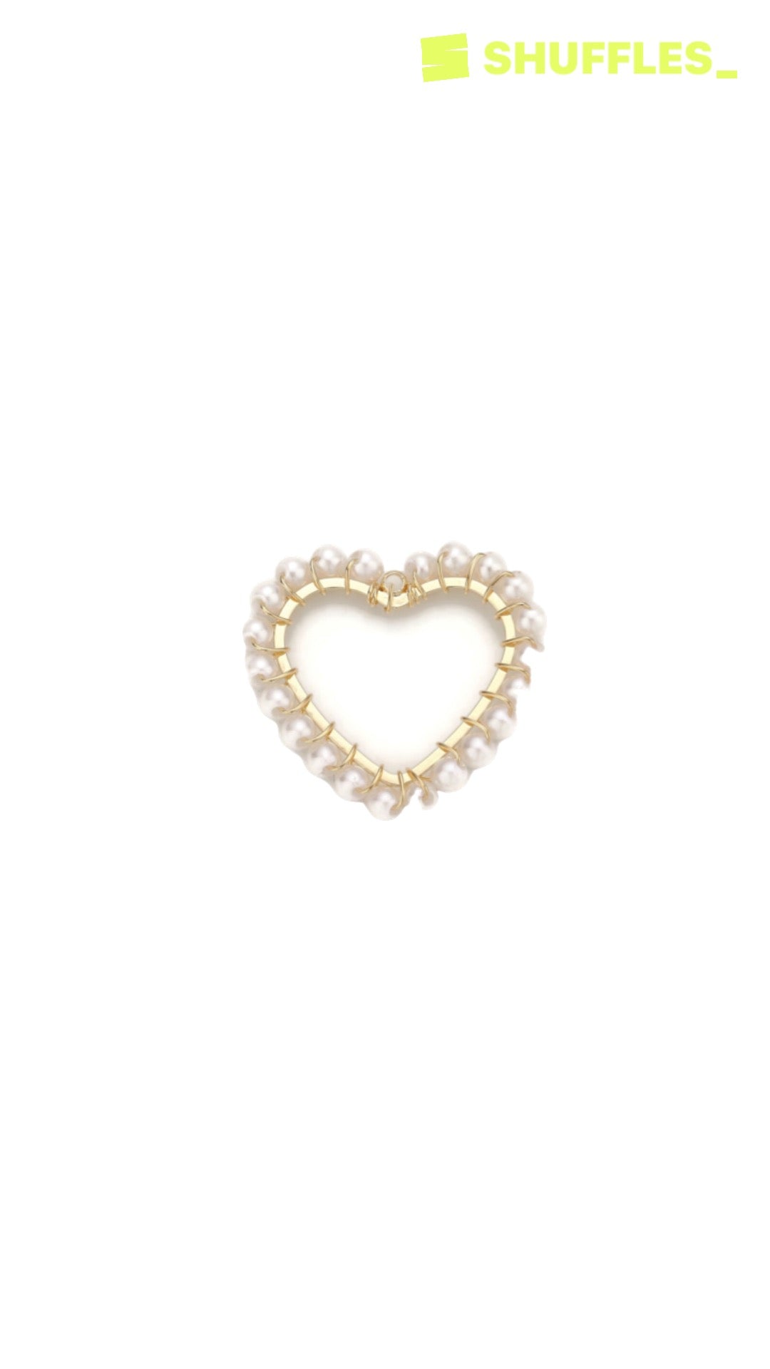 Gold wire heart pendant