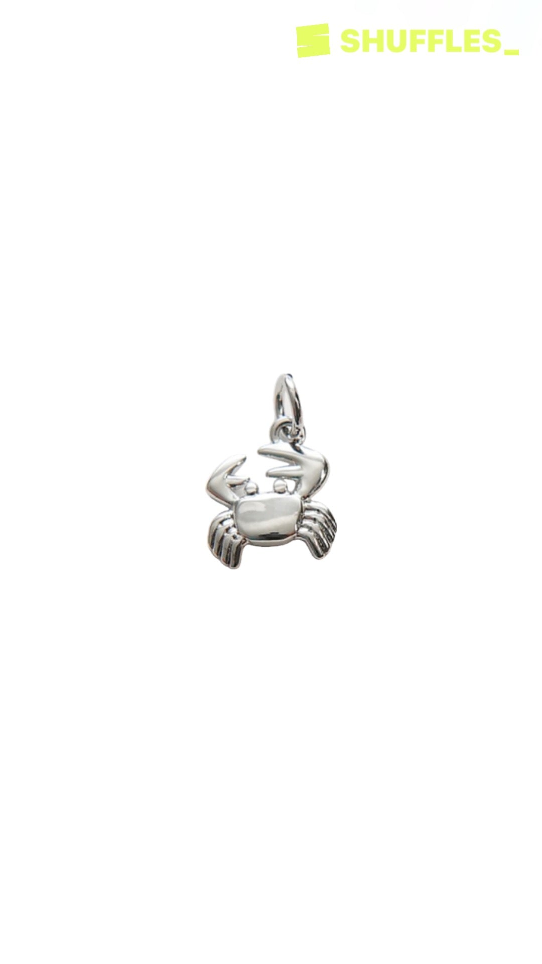 Silver crab charm
