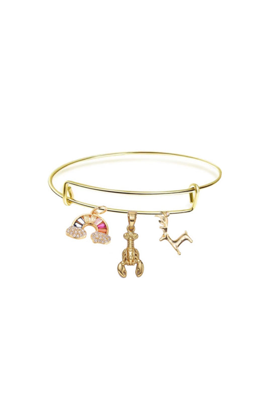 Pre-made gold bangle bracelet