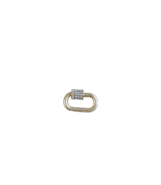 Mini gold carabiner charm